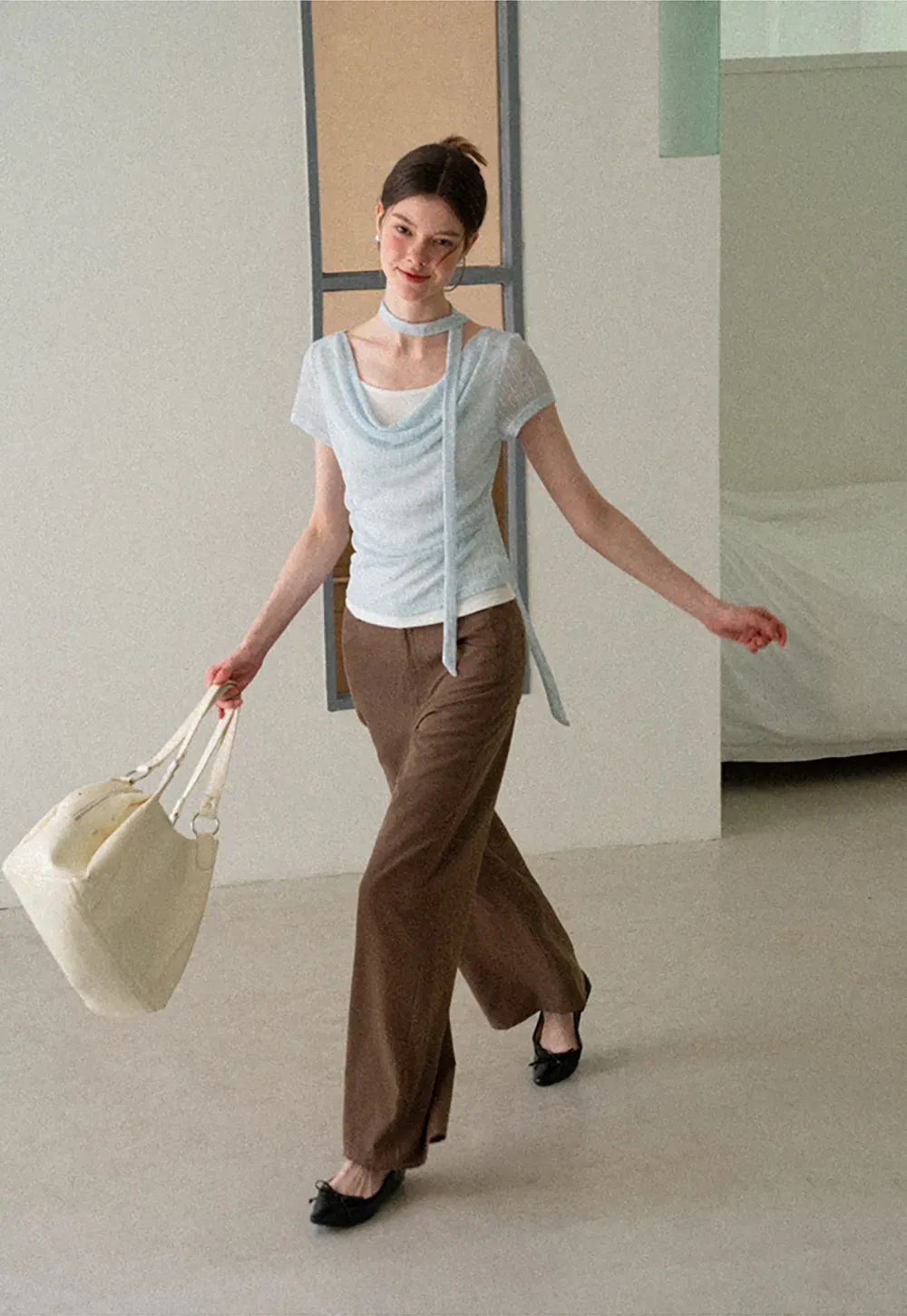 High Waist Wide Leg Casual Pants