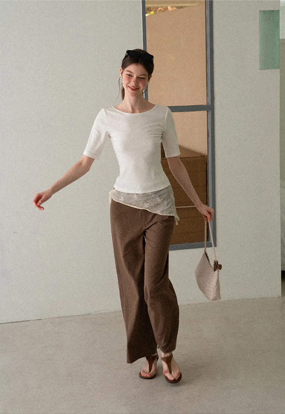 High Waist Wide Leg Casual Pants