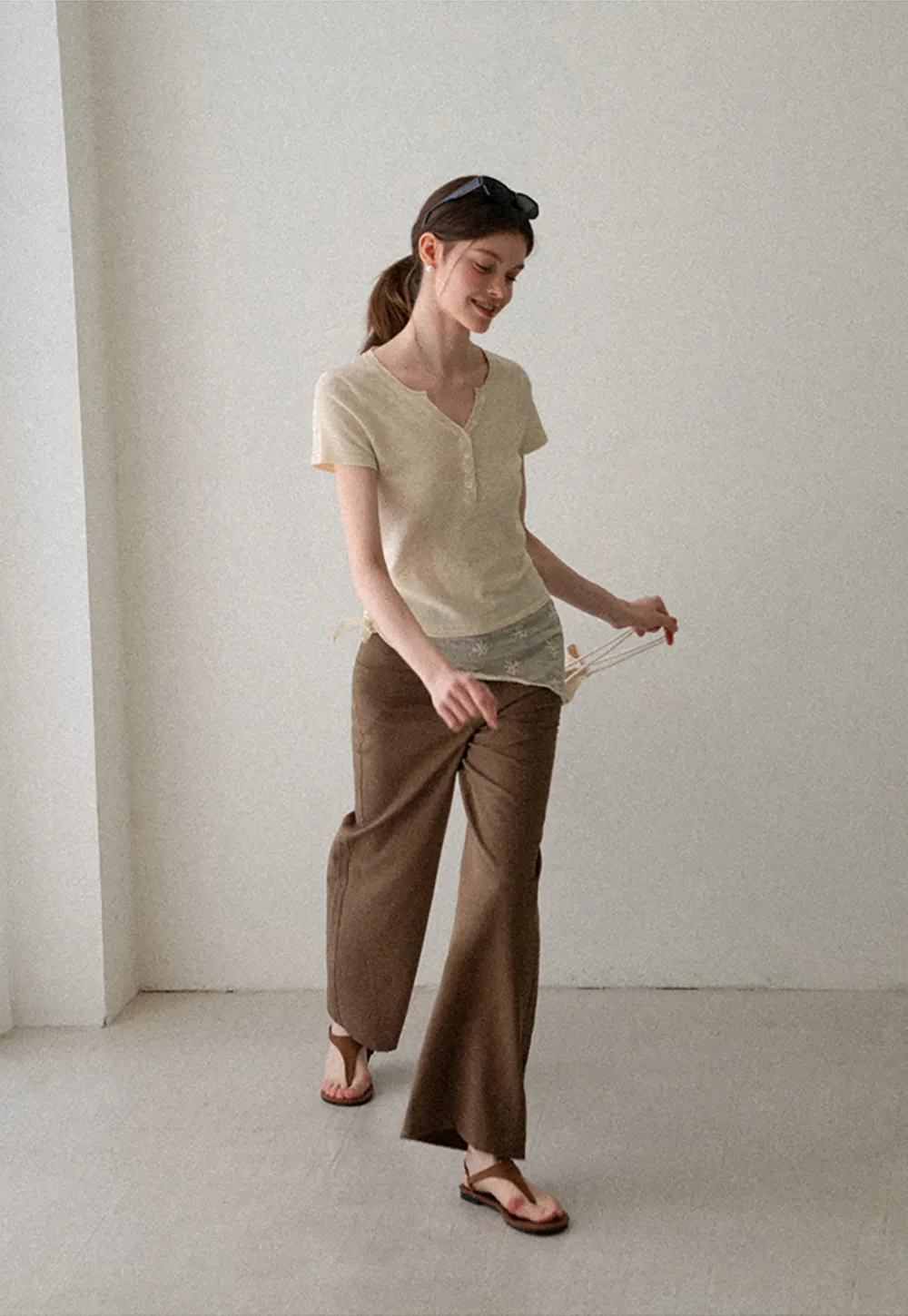 High Waist Wide Leg Casual Pants