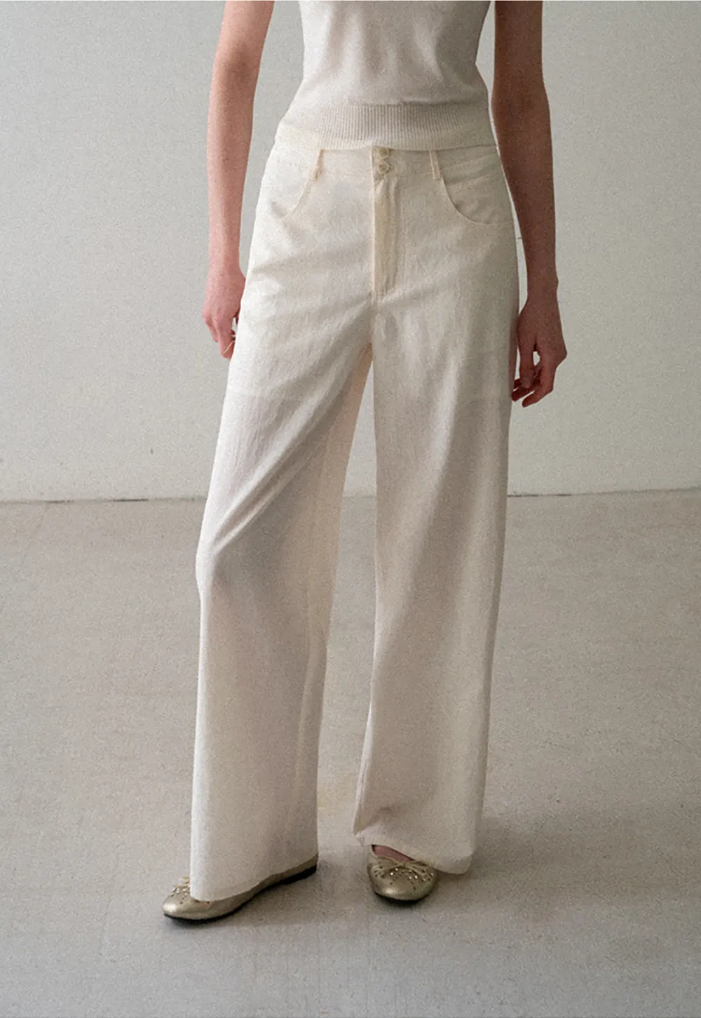 High Waist Wide Leg Casual Pants