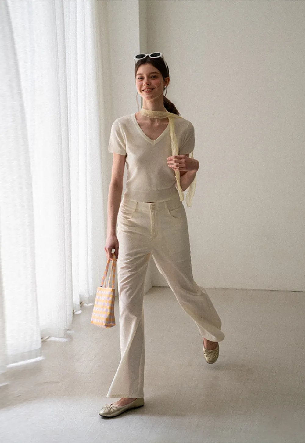 High Waist Wide Leg Casual Pants
