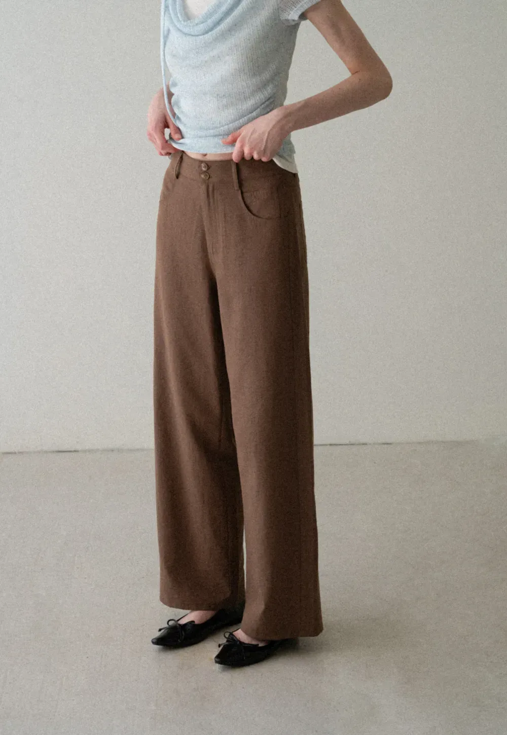 High Waist Wide Leg Casual Pants