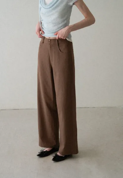High Waist Wide Leg Casual Pants