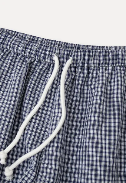 Drawstring Waist Checkered Pattern Shorts