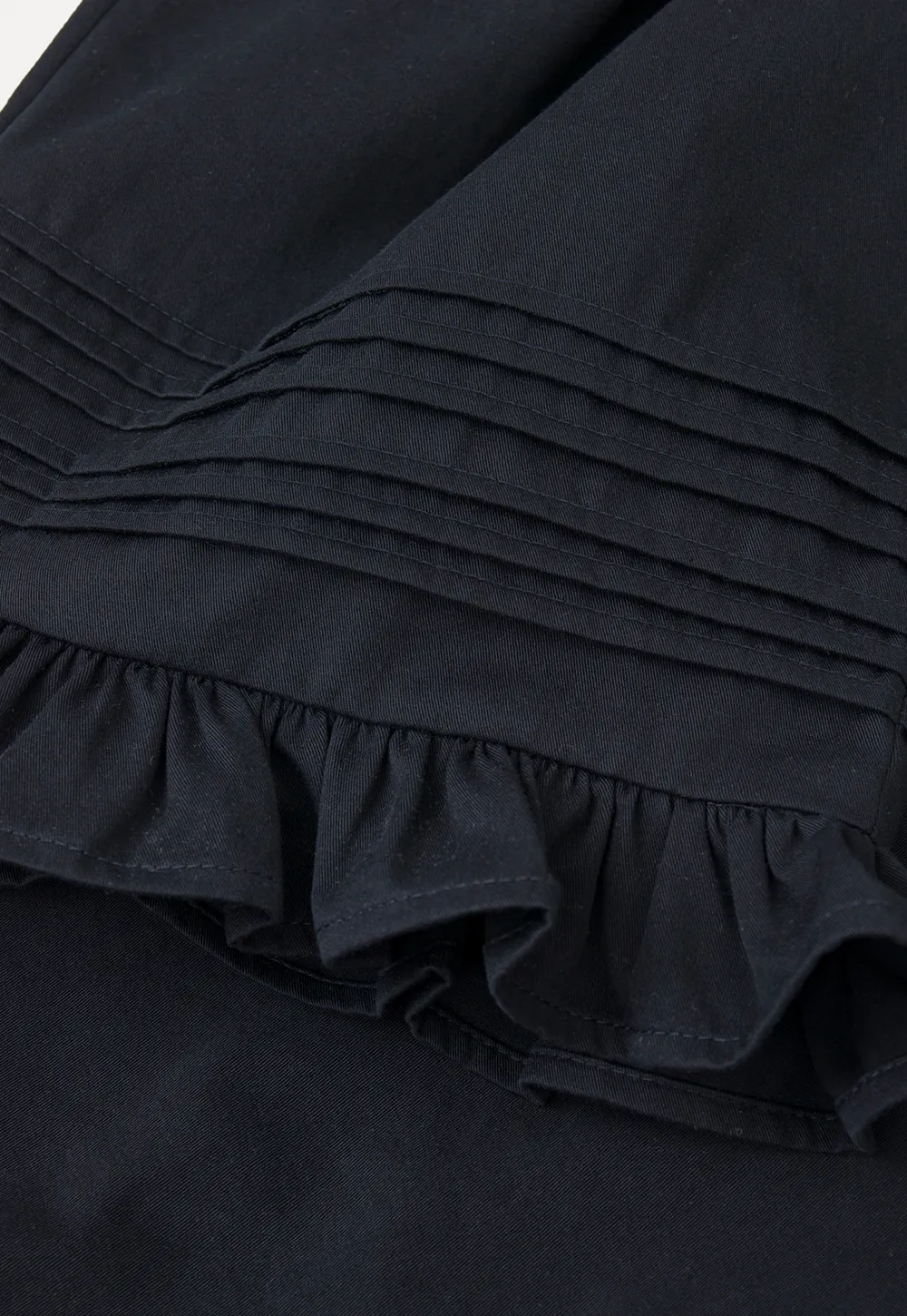 Ruffled Hem Wide Leg Casual Pants