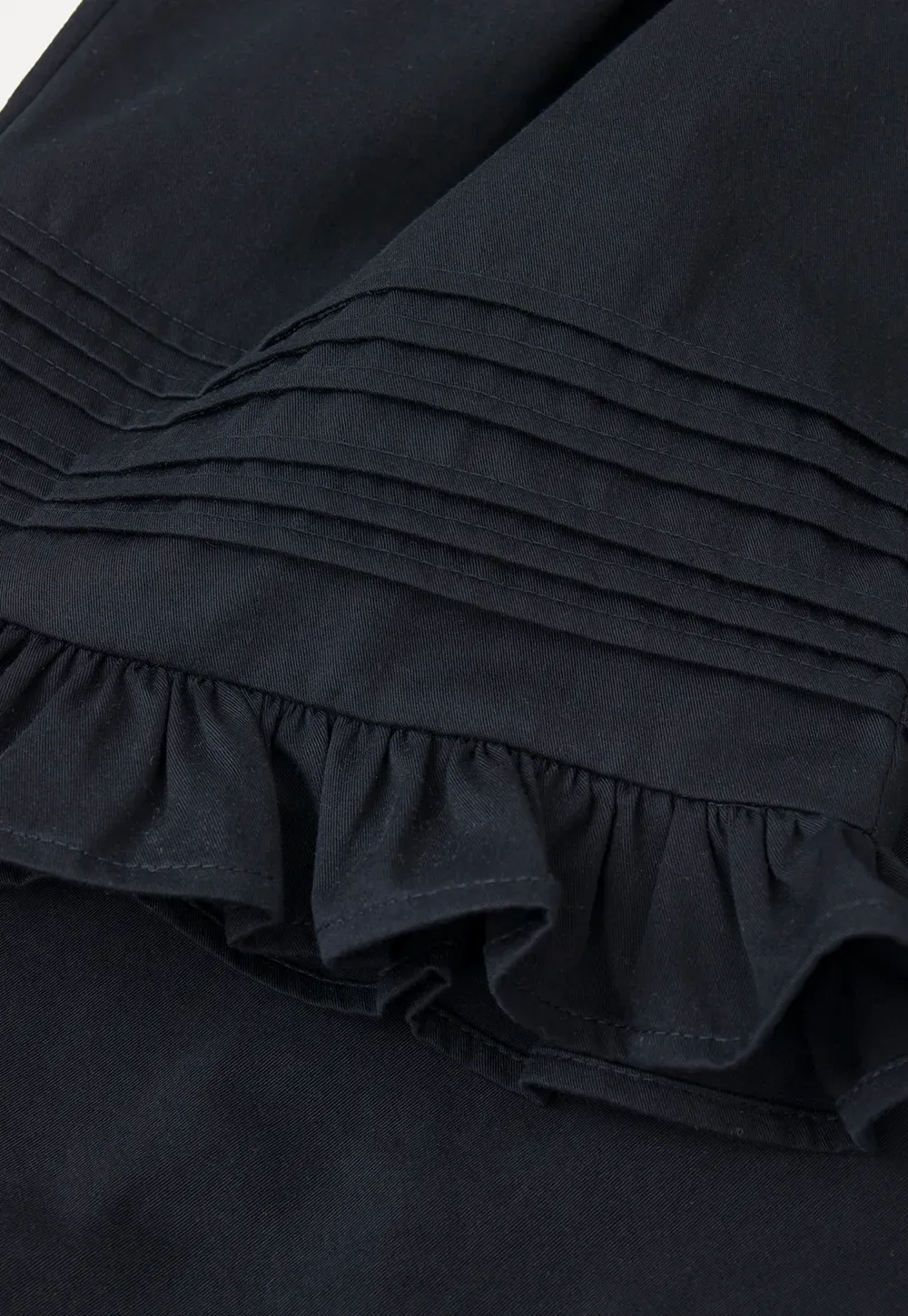 Ruffled Hem Wide Leg Casual Pants