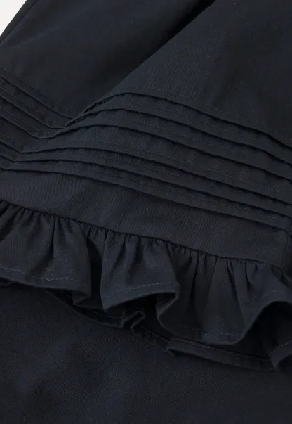 Ruffled Hem Wide Leg Casual Pants