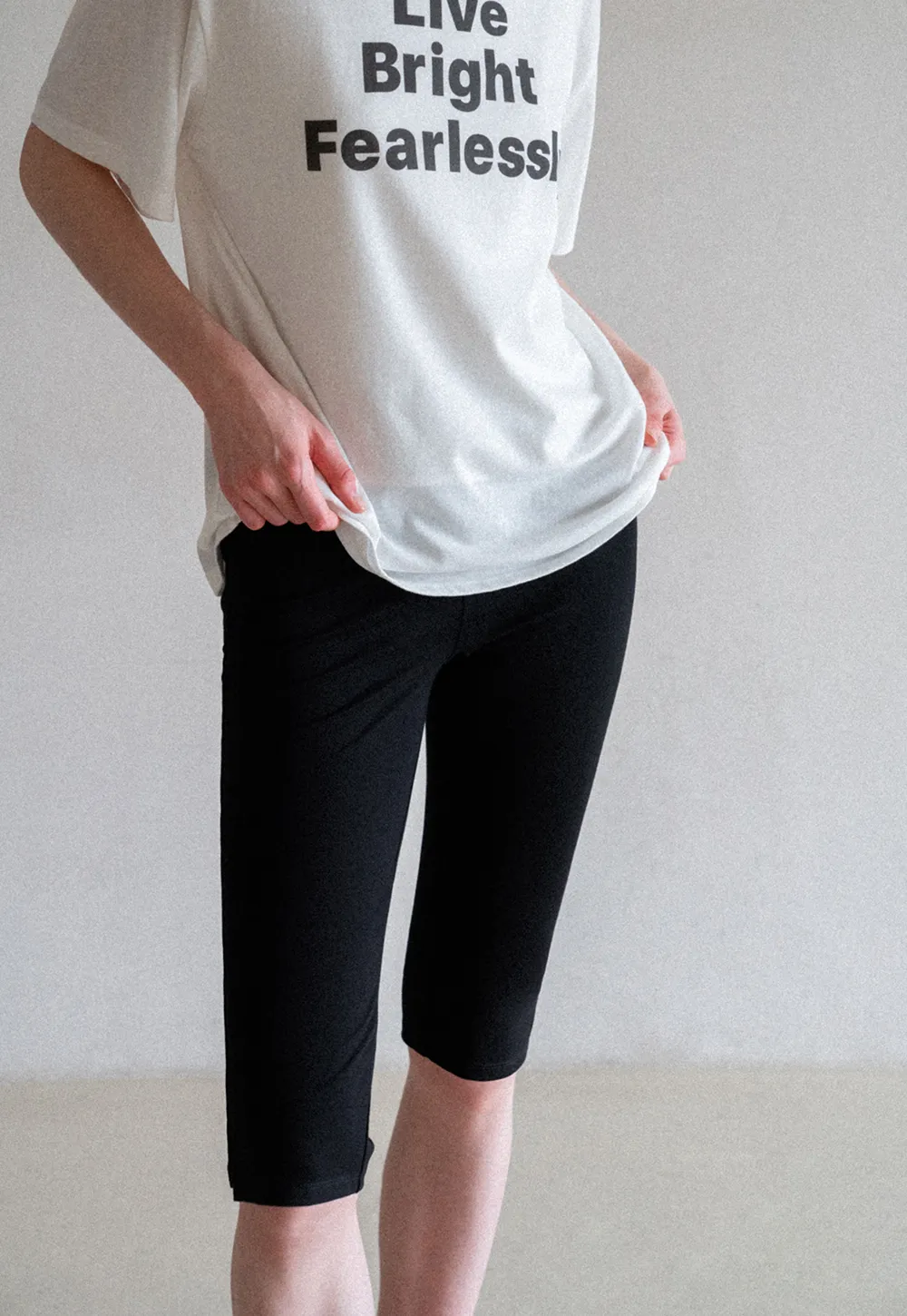 Cropped Stretch Leggings Casual Pants