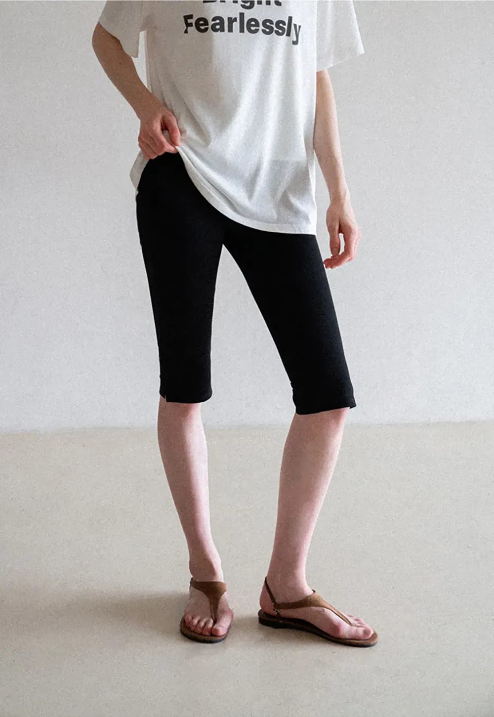Cropped Stretch Leggings Casual Pants