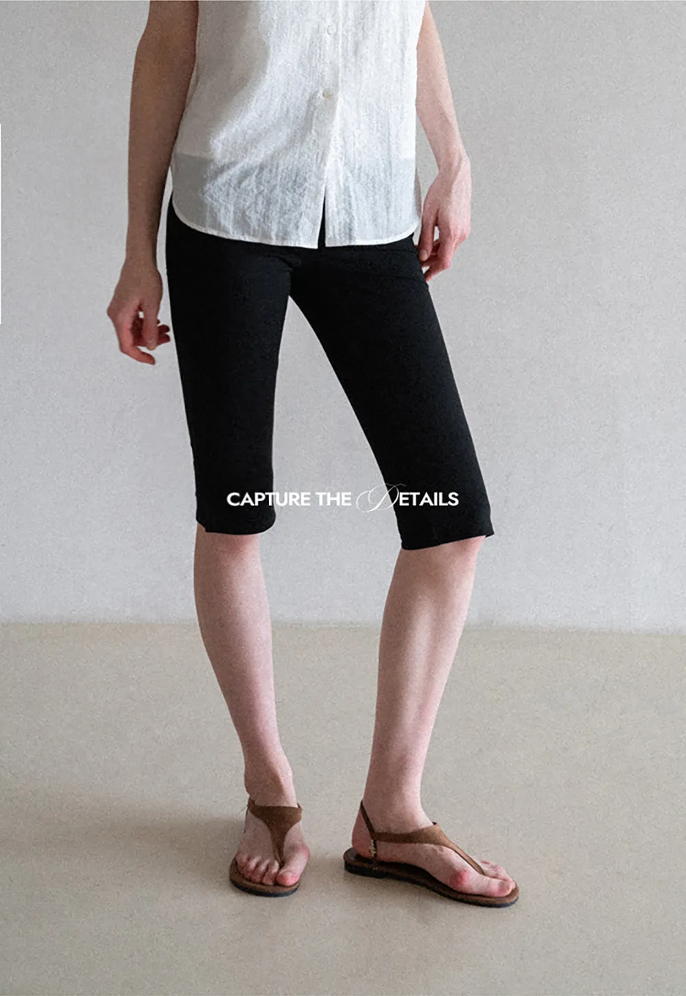 Cropped Stretch Leggings Casual Pants