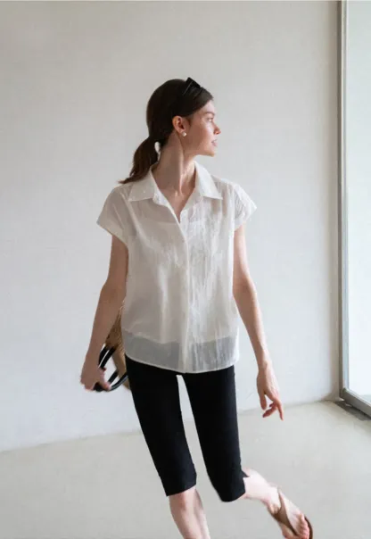 Cropped Stretch Leggings Casual Pants