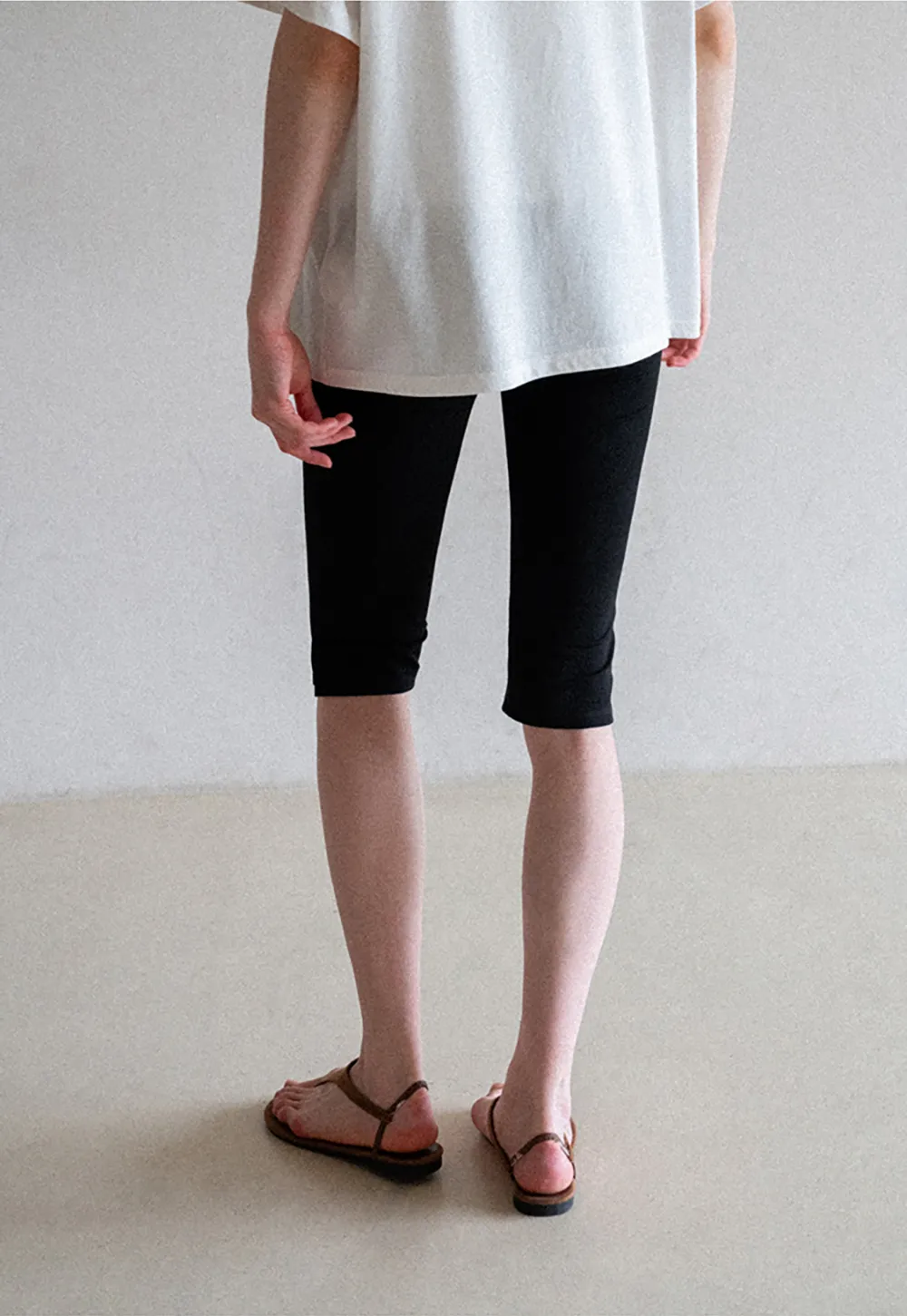 Cropped Stretch Leggings Casual Pants