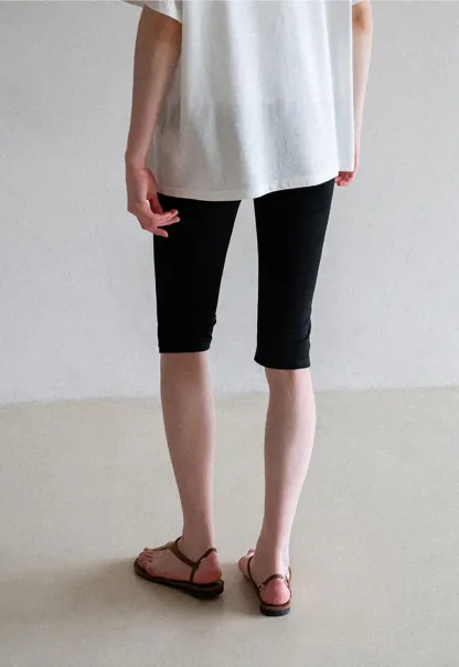 Cropped Stretch Leggings Casual Pants