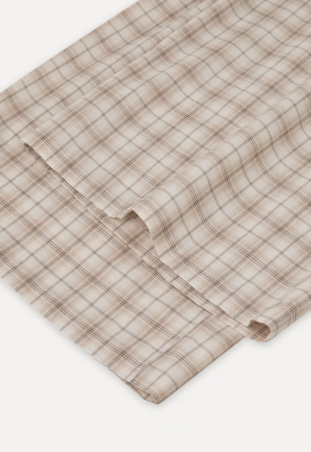 Drawstring Waist Wide Leg Checkered Casual Pants