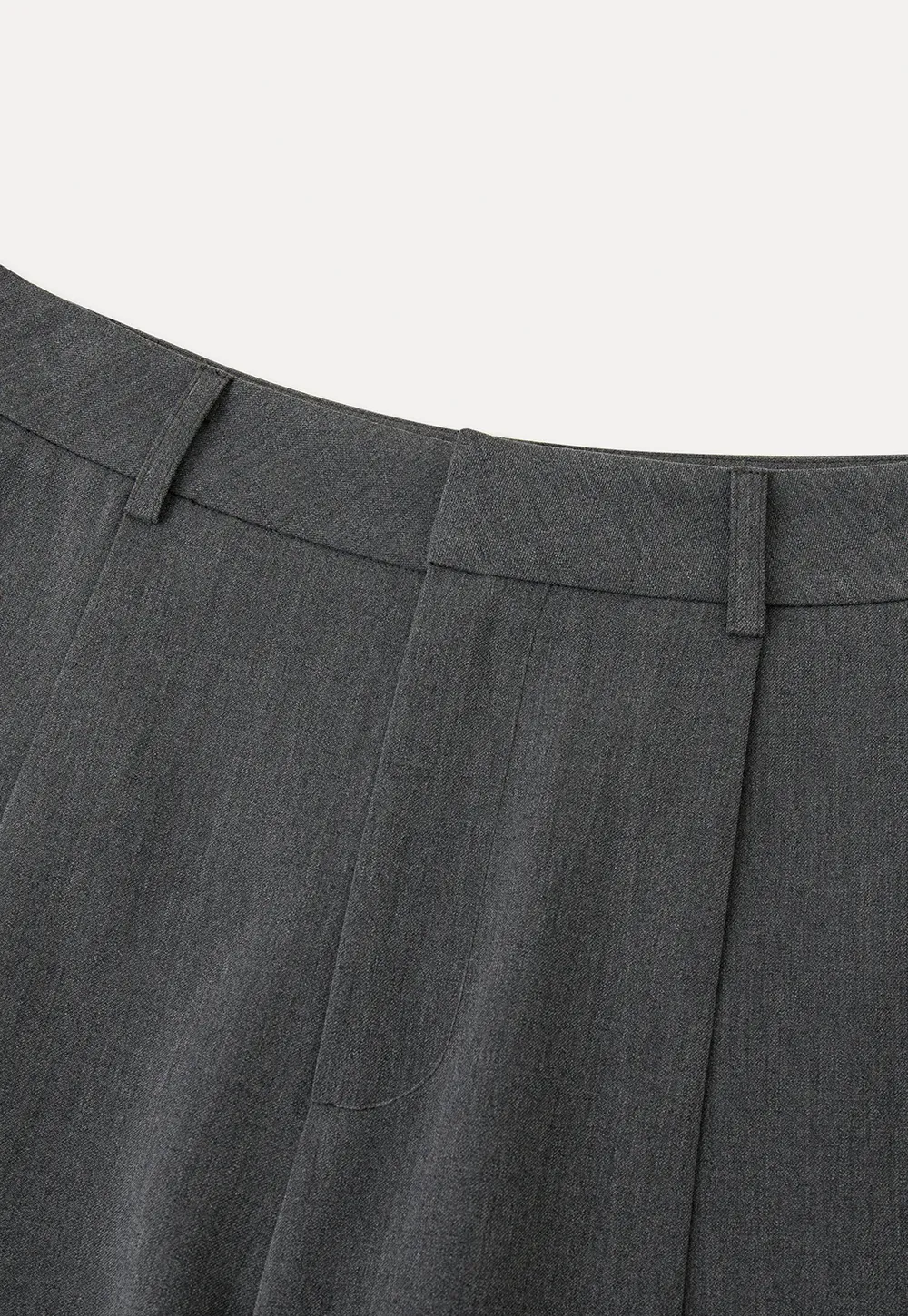 Pleated Wide Leg Cropped Pants