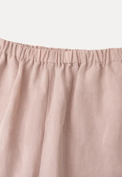 Lace Trim Wide Leg Casual Pants