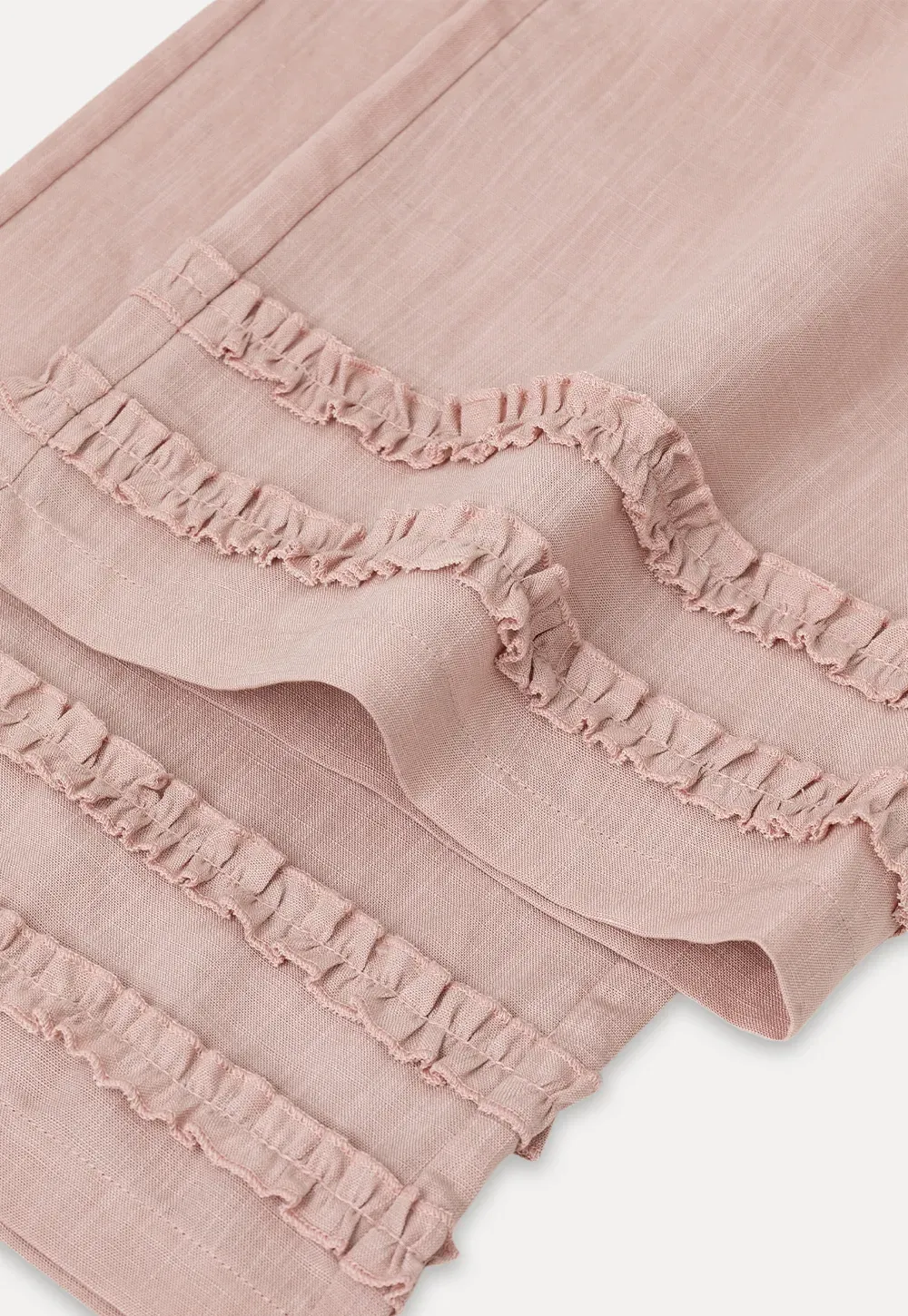 Lace Trim Wide Leg Casual Pants
