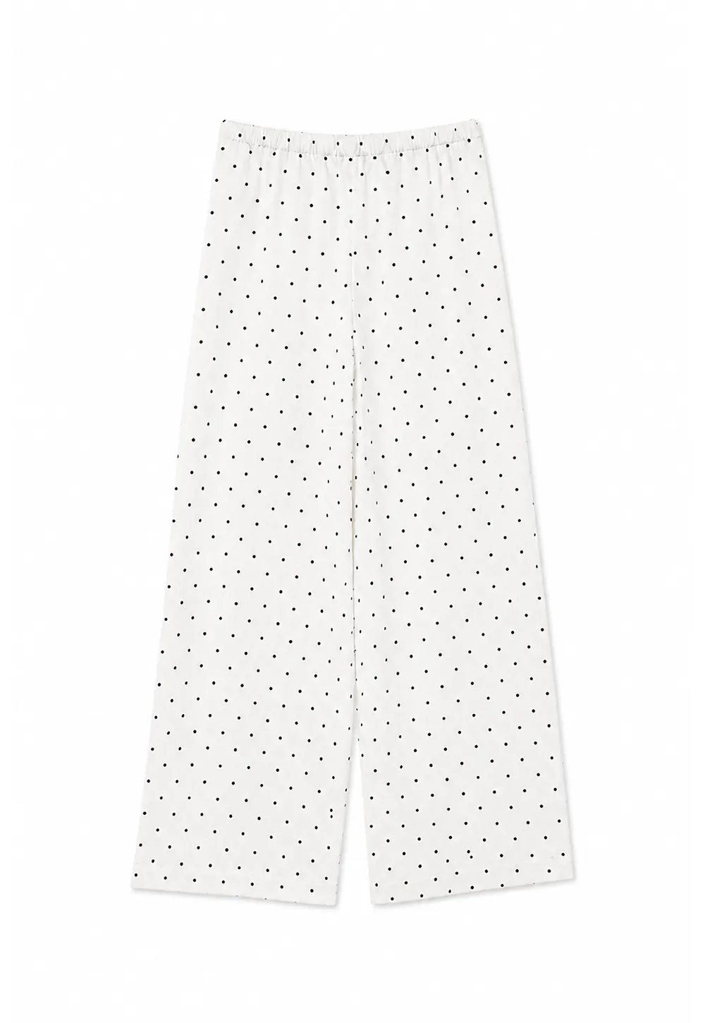Polka Dot Print Wide Leg Drawstring Casual Pants
