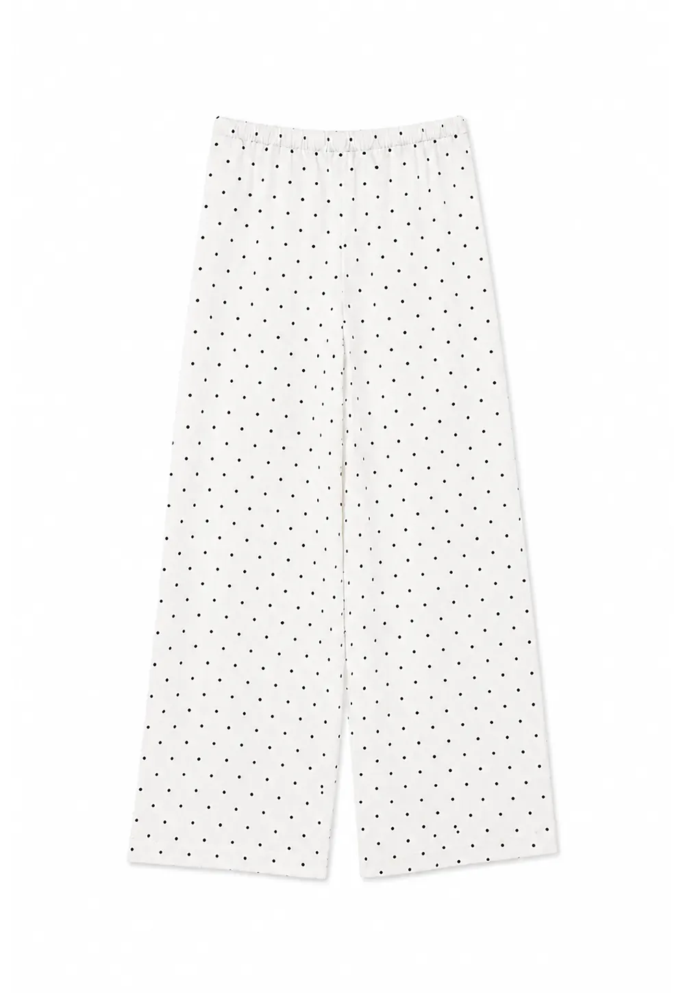 Polka Dot Print Wide Leg Drawstring Casual Pants