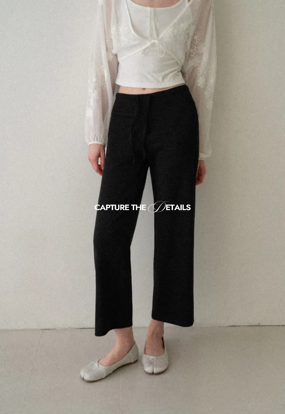 High Waist Cropped Wide Leg Pants