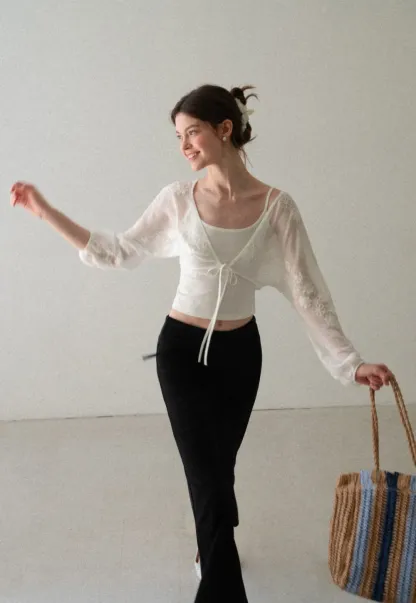 High Waist Cropped Wide Leg Pants