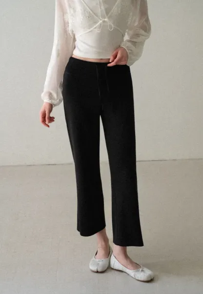High Waist Cropped Wide Leg Pants