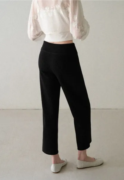High Waist Cropped Wide Leg Pants