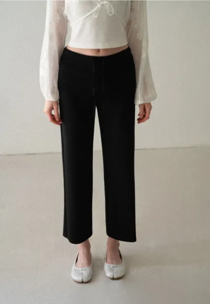 High Waist Cropped Wide Leg Pants
