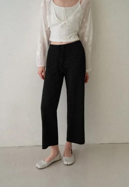 High Waist Cropped Wide Leg Pants