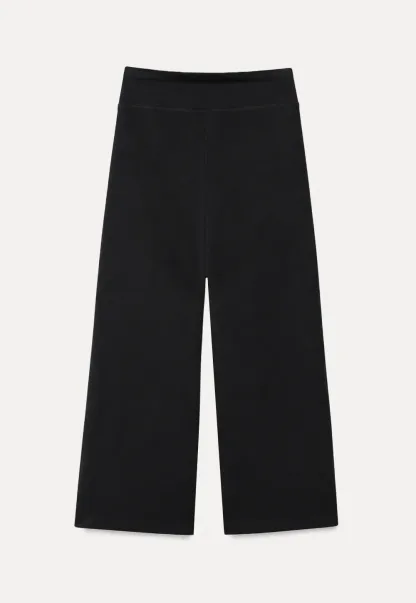 High Waist Cropped Wide Leg Pants