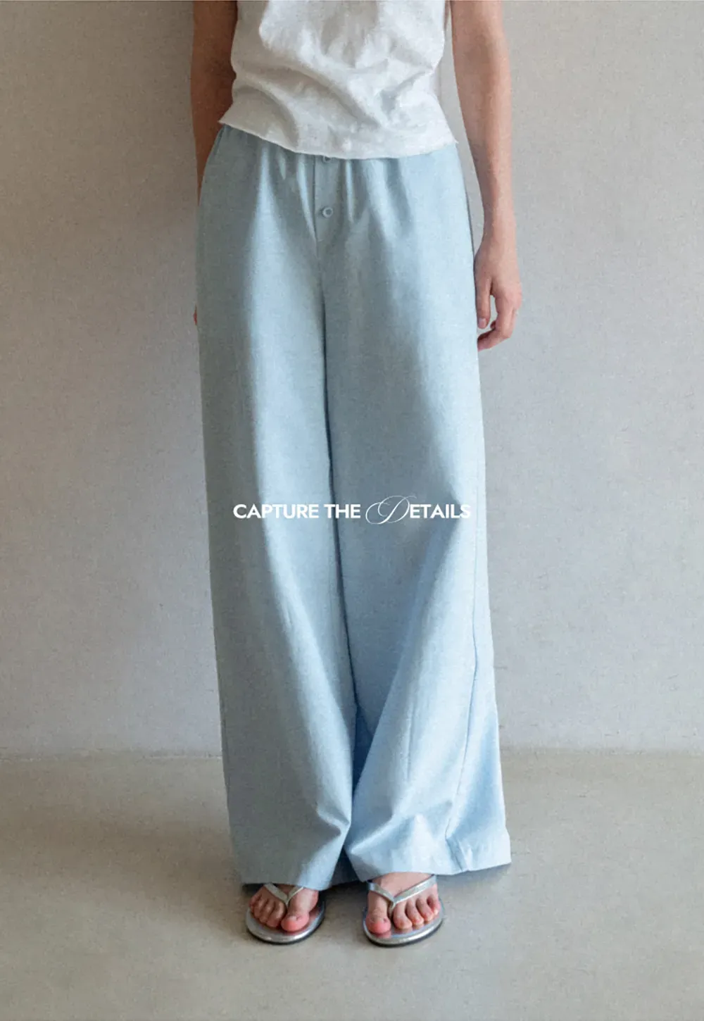 Wide Leg Button Front Casual Pants