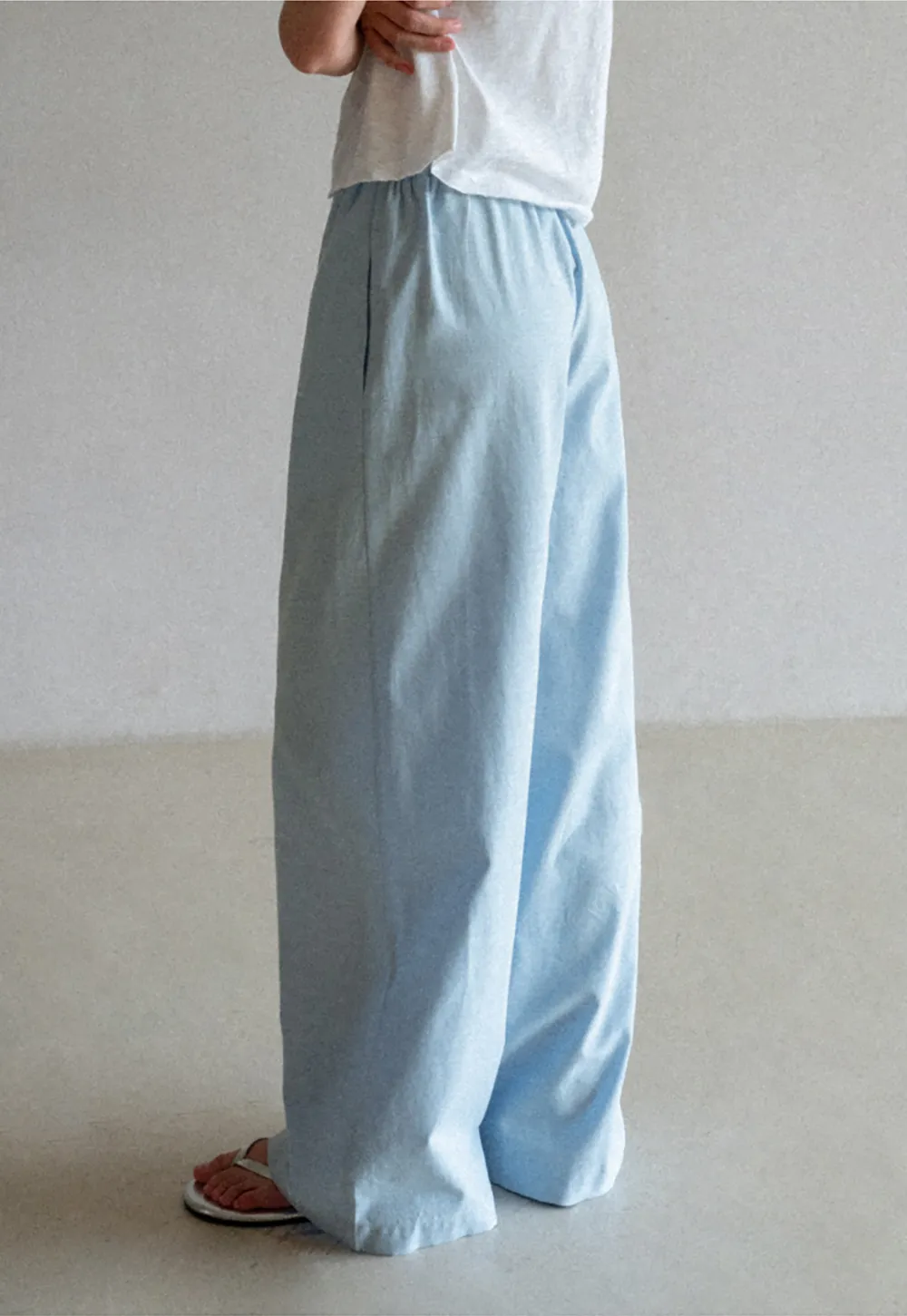 Wide Leg Button Front Casual Pants