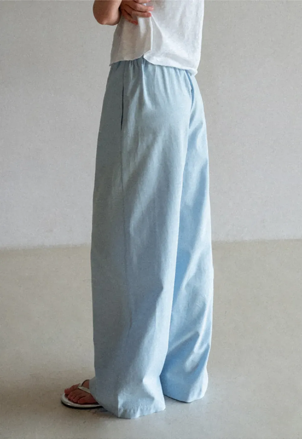 Wide Leg Button Front Casual Pants
