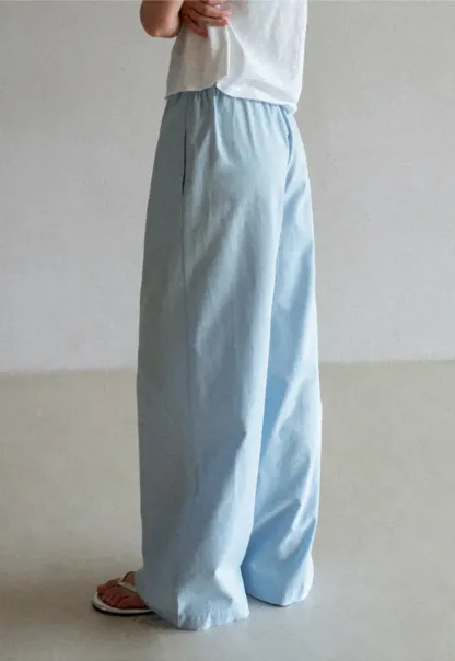 Wide Leg Button Front Casual Pants