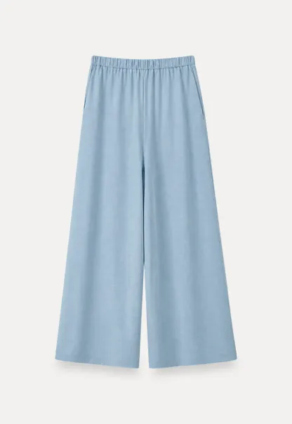 Wide Leg Button Front Casual Pants
