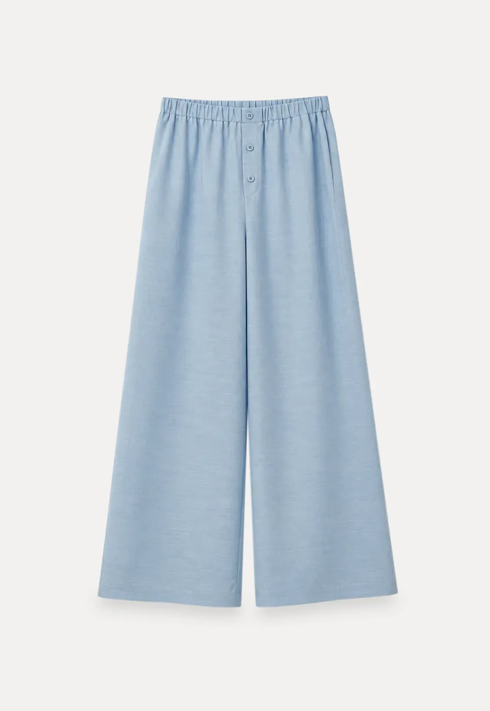 Wide Leg Button Front Casual Pants