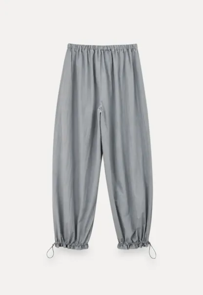 High Waist Elastic Cuff Loose Fit Casual Pants