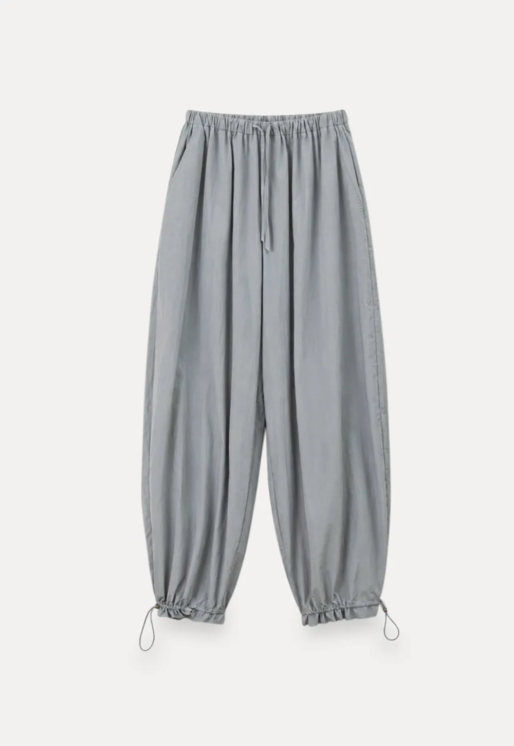 High Waist Elastic Cuff Loose Fit Casual Pants