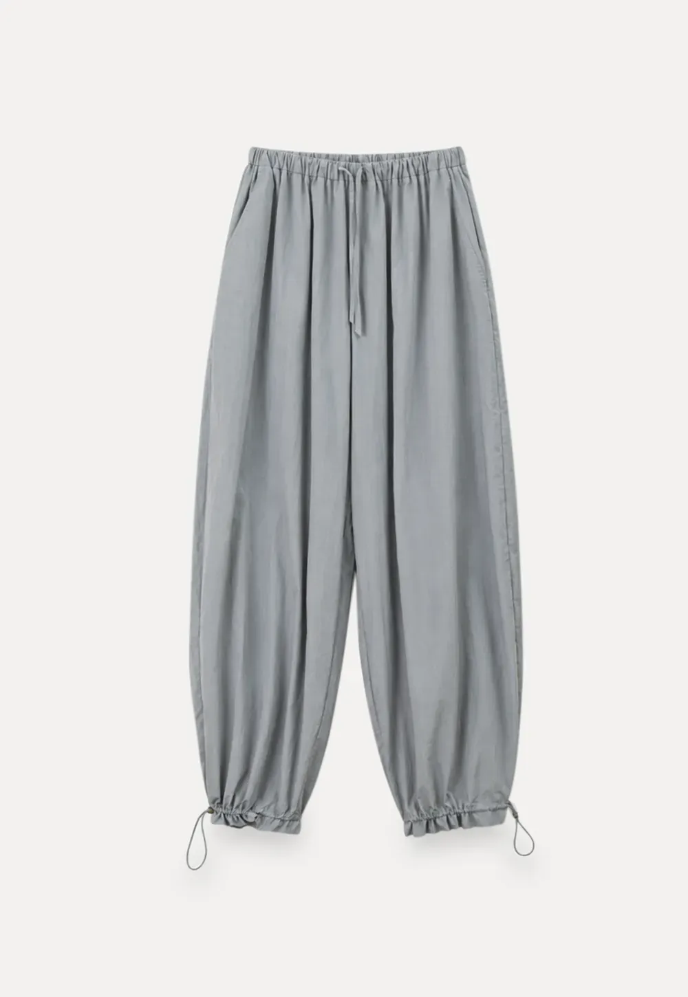 High Waist Elastic Cuff Loose Fit Casual Pants