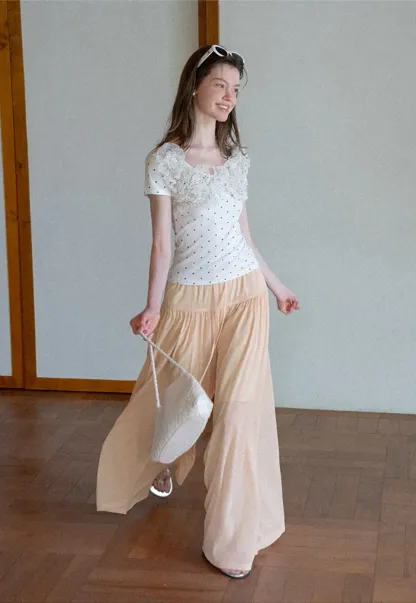 High Waist Flowing Maxi Skirt