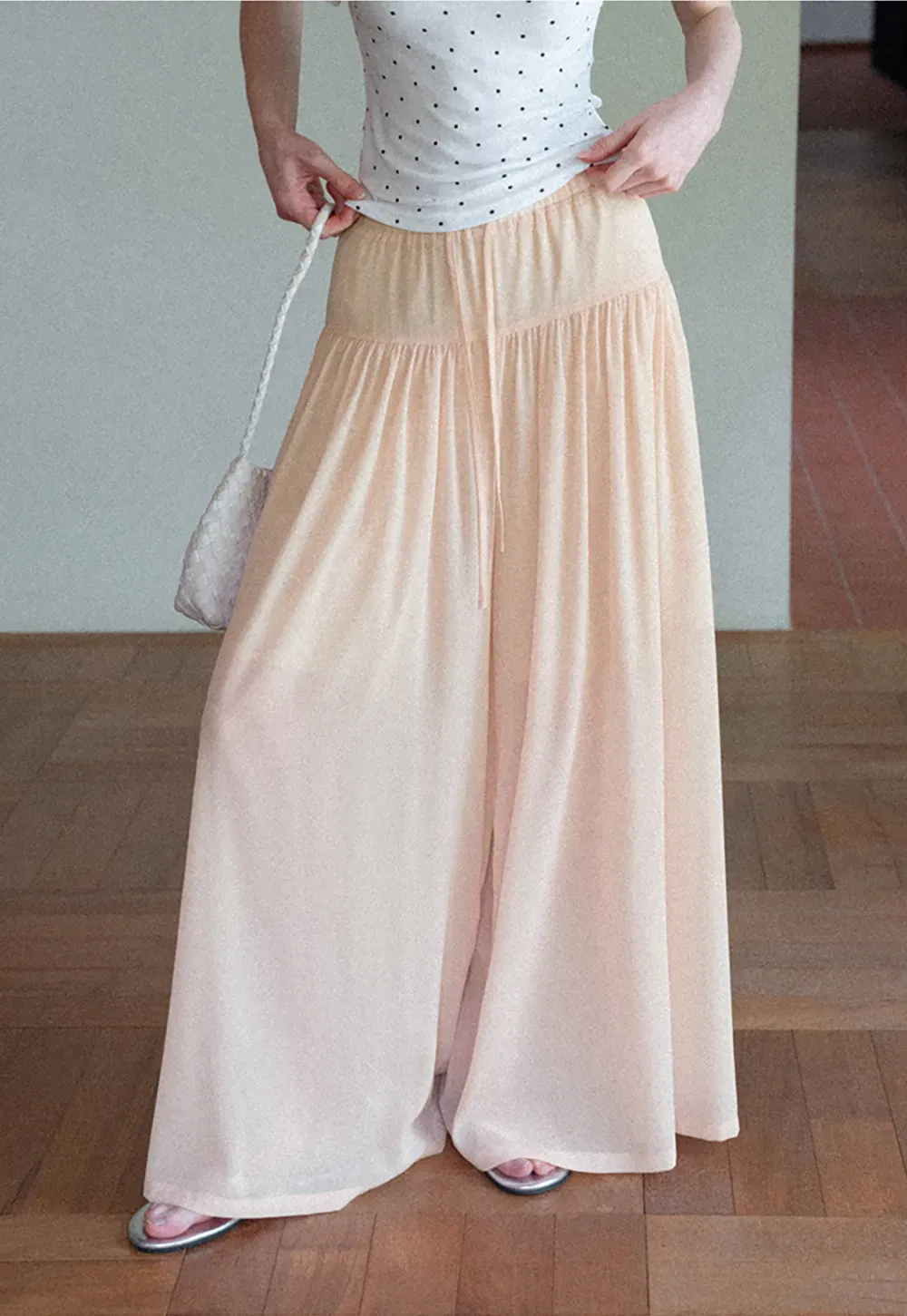 High Waist Flowing Maxi Skirt
