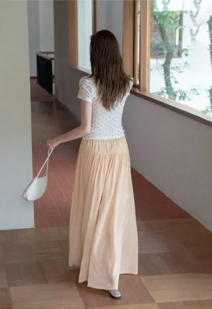High Waist Flowing Maxi Skirt