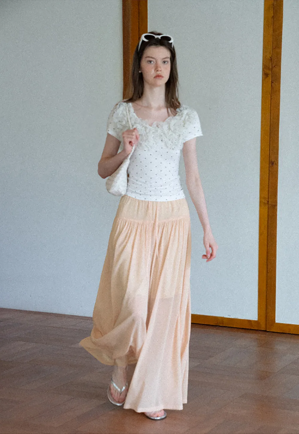 High Waist Flowing Maxi Skirt