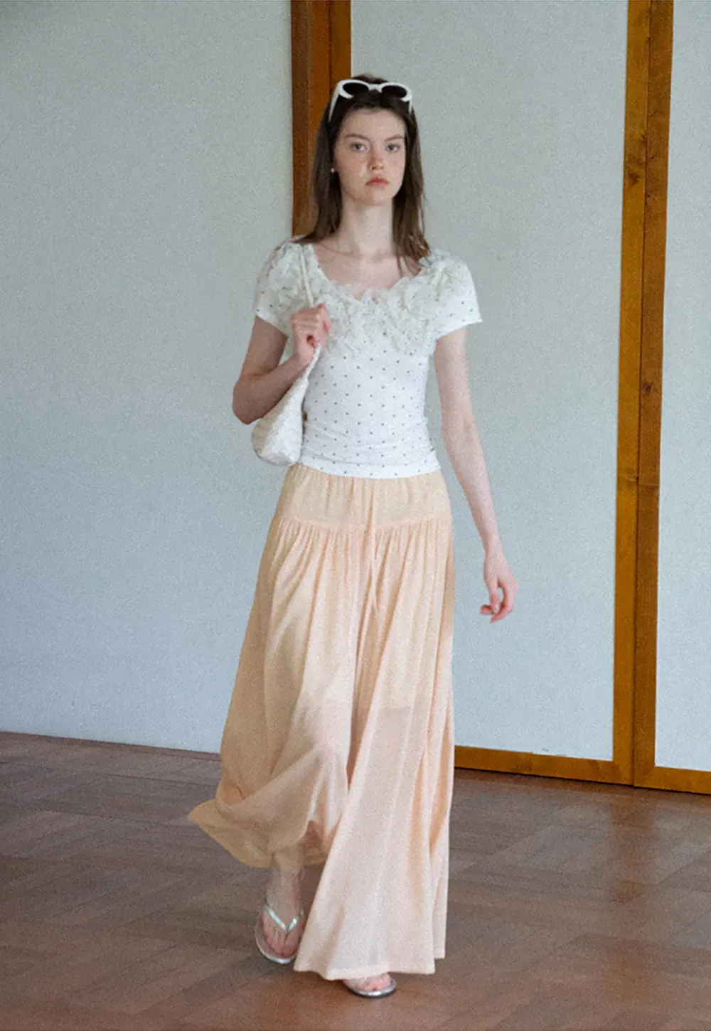 High Waist Flowing Maxi Skirt