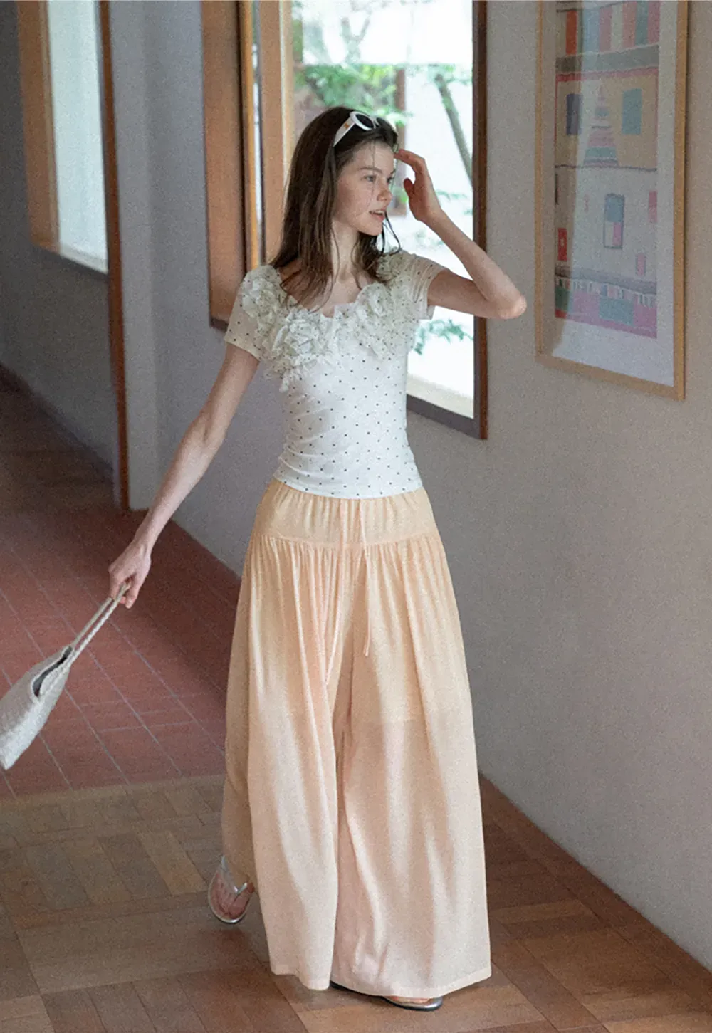 High Waist Flowing Maxi Skirt