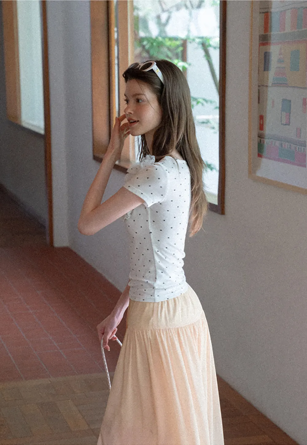 High Waist Flowing Maxi Skirt