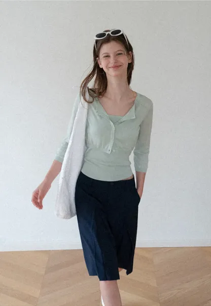 Pleated A-Line Midi Skirt