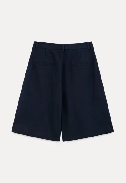 Pleated A-Line Midi Skirt