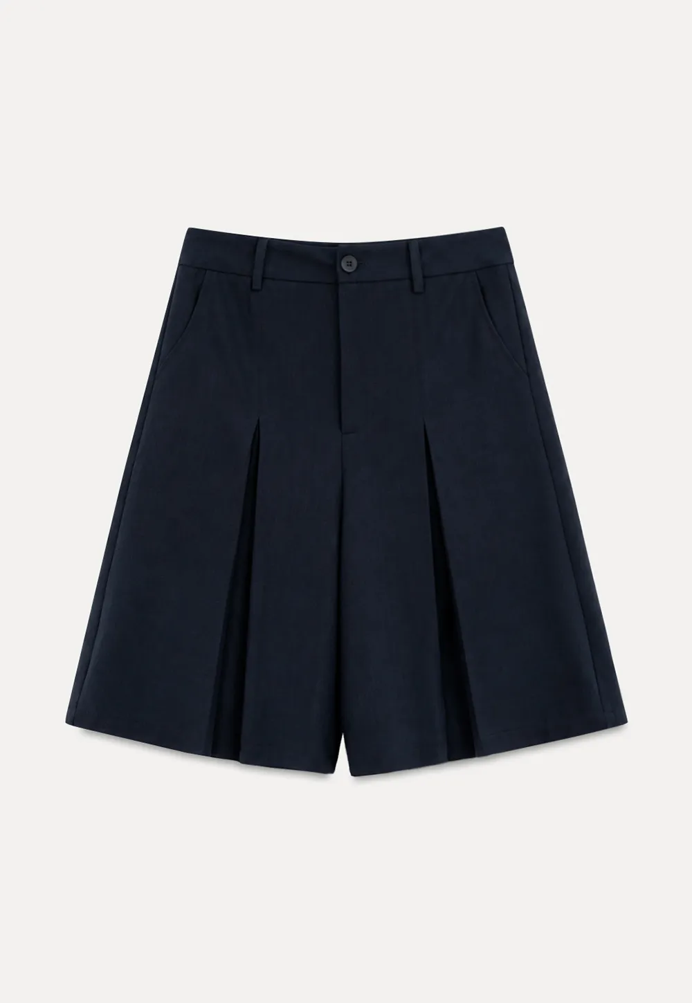 Pleated A-Line Midi Skirt
