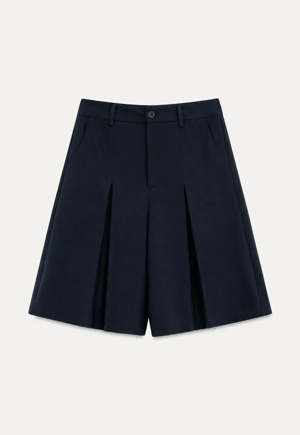 Pleated A-Line Midi Skirt